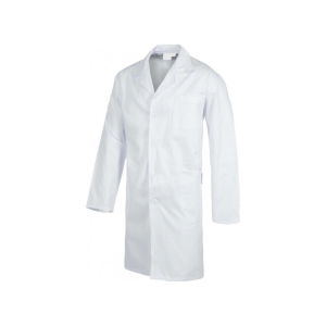 Bata de laboratorio con el nombre bordado sin hoyos y limpia