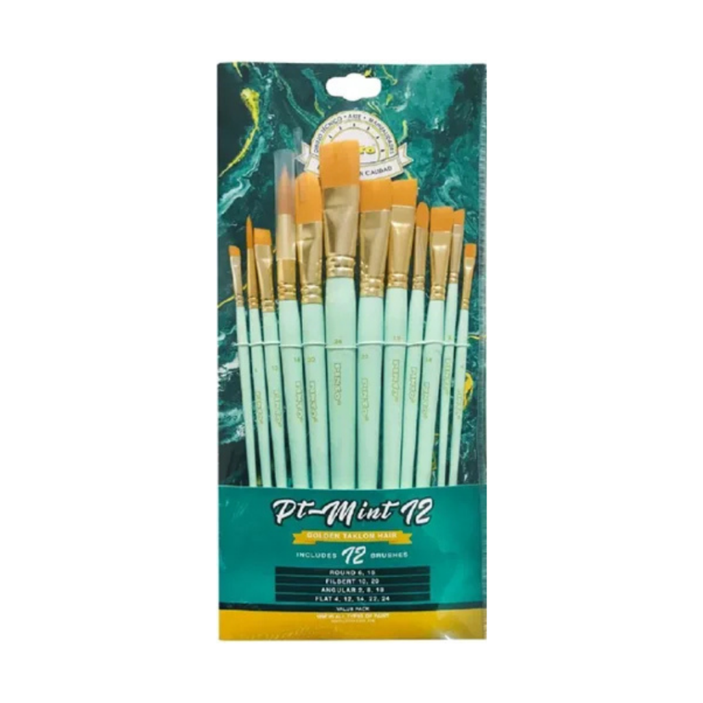 Estuche Pinceles Pinto 12 piezas PT-Mint-12
