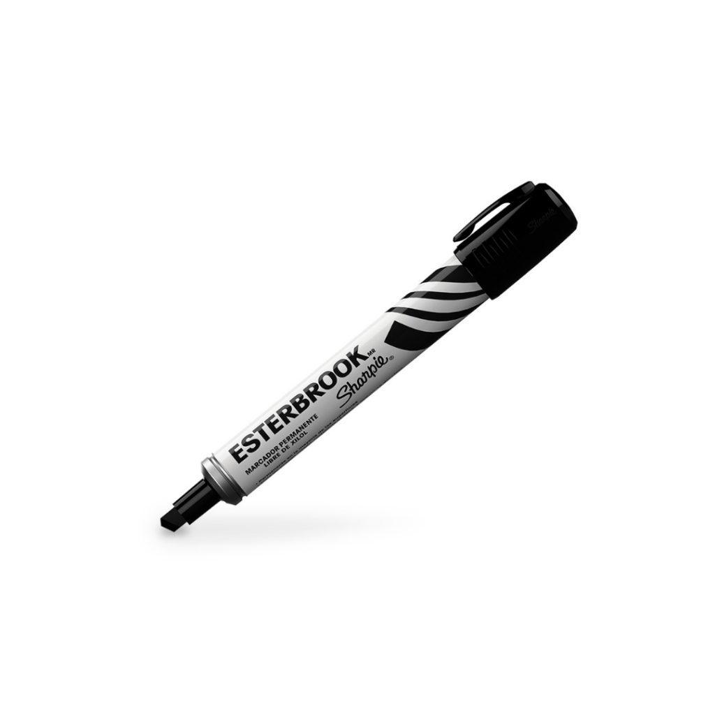 Plumón Esterbrook negro (marcador indeleble) (arte)
